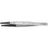 Excelta 159E-RT ESD-Safe 3 Star Stainless Steel Tweezer with Replaceable Large Carbofib Tip, 5"