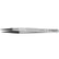 Excelta 162A-RT Tweezer - Straight - Soft Tip - Five Star 5" Black Peek Replaceable .020" Tip