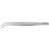 Excelta 24-6-SA Neverust Stainless Steel Anti-Magnetic Tweezers with Broad Angle Tips, 6"