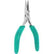 Excelta 2644D Stainless Steel Chain Nose Plier with Serrated Jaws