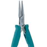 Excelta 2842D Economical Ergonomic Pliers Medium Flat Nose Serrated Jaw with Ergonomic ESD-Safe Grips, 5"