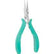 Excelta 2844D-GF Plier 5.75 SS Chain Nose-Box Joint with Serrated Edge Cushioned Grip