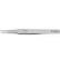 Excelta 2A-SA-PI 2 Star Stainless Steel Anti-magnetic Tweezer with Straight Tapered Flat Round Tip, 4-3/4"