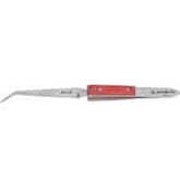 Excelta 30-S-SE Stainless Steel Curved Tweezers with wooden Handles