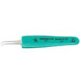 Excelta 5B-SA-PI-ET Tweezer - Bent Ultra Fine - Two Star 4.25" Stainless/Anti-Magnetic Taper With ESD Safe Ergonomic Grips