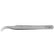 Excelta 7-S High Precision Curved Stainless Steel Tweezer, 4-1/2"