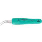 Excelta 7-SA-PI-ET ESD-Safe Stainless Steel Anti-Magnetic Tweezers with Very Fine Curved Tips
