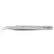 Excelta 7-SA Stainless Steel Anti-Magnetic Tweezer with Curved Tip, 4-1/2"