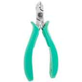 Excelta 7204E ESD-Safe Angulated Head Tapered Ultra-Flush Cutters With Cushion Grip Handles, 5-1/4"