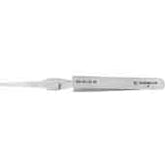 Excelta DN-2A-SA-SE Stainless Steel Reverse Action Flat Round Point Tweezers, 4-3/4"