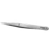 Excelta MM Carbon Steel Tweezer with Straight Fine Tip, 5"