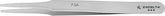 Excelta F-SA Stainless Steel Anti-Magnetic Tweezer with Tapered Flat Point Tip, 4-3/4"