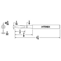 Hexacon HT548X Turned-Down Semi-Chisel Soldering Tip, 3/16"