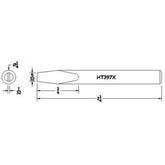 Hexacon HT397X Semi-Chisel Soldering Tip, 1/4"