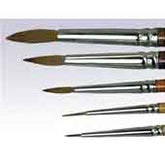 Gordon Brush 0906-04000 Pure Red Sable Round Artist Brush
