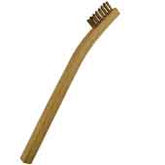Gordon Brush 30B Scratch Brush with 1-3/8" Brass Bristles & a Plywood Handle, 7-3/4" Long