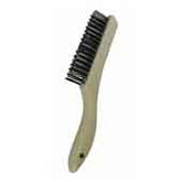 Gordon Brush 444CSP Carbon Steel Contoured Plastic Shoe Handle Scratch Brush, .013"