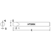 Hexacon HT399X Semi-Chisel Soldering Tip, 1/4"