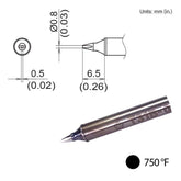 Hakko T31B-02D08 T31B Series Chisel Soldering Tip for FX-1001 Handpiece, 0.8mm x 6.5mm