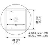 Hakko A1265B QFP Hot Air Nozzle, 32.2 x 32.2mm