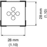 HAKKO A1475 BGA Nozzle For 852 SMD Rework Station, 28 x 28 x 15MM