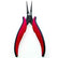 HAKKO PN-2007 Flat Long Nose Pliers With Serrated Jaws, 32MM Long Jaw