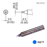 Hakko T31B-01D08 T31B Series Semi Chisel Soldering Tip for FX-1001, 0.8mm x 6.5mm
