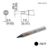 Hakko T31B-02D24 T31B Series Chisel Soldering Tip for FX-1001 Handpiece, 2.4mm x 7.8mm
