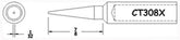 Hexacon CT308X Sharp Conical Soldering Tips, 1/32"