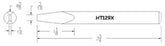 Hexacon HT129X Semi-Chisel Soldering Tip, 3/8"