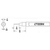 Hexacon CT209X Sharp Conical Soldering Tips, 1/64"