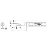 Hexacon CT211X Semi Chisel Soldering Tips, 3/32"