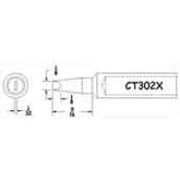 Hexacon CT302X 1/8" Full Semi Chisel Conical Soldering Tip