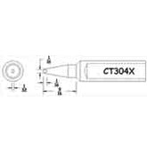 Hexacon CT304X Semi Chisel Soldering Tips, 3/32"