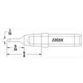 Hexacon J203X Therm-O-Trac Turned Down Beveled Soldering Tip, 1/16"