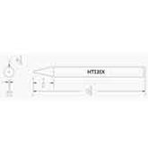 Hexacon HT131X 1/4L Sharp Conical Solder Tip with 1/4 L, 2-3/4" Long