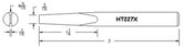 Hexacon HT227X Semi-Chisel Soldering Tip, 5/16"