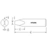 Hexacon HT229X Semi Chisel Soldering Tip, 1-1/8"