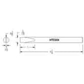 Hexacon HT231X Dia Semi-Chisel Soldering Tip,  3/8"