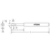 Hexacon HT234X Turned-Down Full-Chisel Soldering Tip, 1/4"