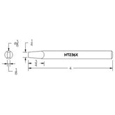 Hexacon HT236X Semi-Chisel Soldering Tip, 3/8"