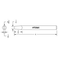 Hexacon HT236X Semi-Chisel Soldering Tip, 3/8"