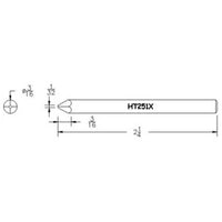 Hexacon HT251X Pyramid Soldering Tip, 3/16"