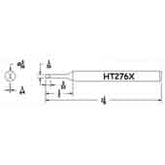 Hexacon HT276X Turned Down Full Chisel Soldering Tip, 3/16"