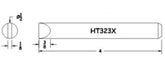 Hexacon HT323X Full-Chisel Soldering Tip, 1/2"