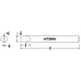 Hexacon HT399X Semi-Chisel Soldering Tip, 1/4"
