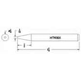 Hexacon HT418X Semi-Chisel Soldering Tip, 1/4"