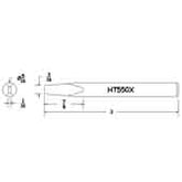 Hexacon HT550X Semi-Chisel Soldering Tip, 5/16"
