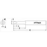 Hexacon HT766X Turned-Down Full-Chisel Soldering Tip, 5/8"