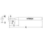 Hexacon HT892X 3/16" Turned Down Full Chisel Soldering Tip